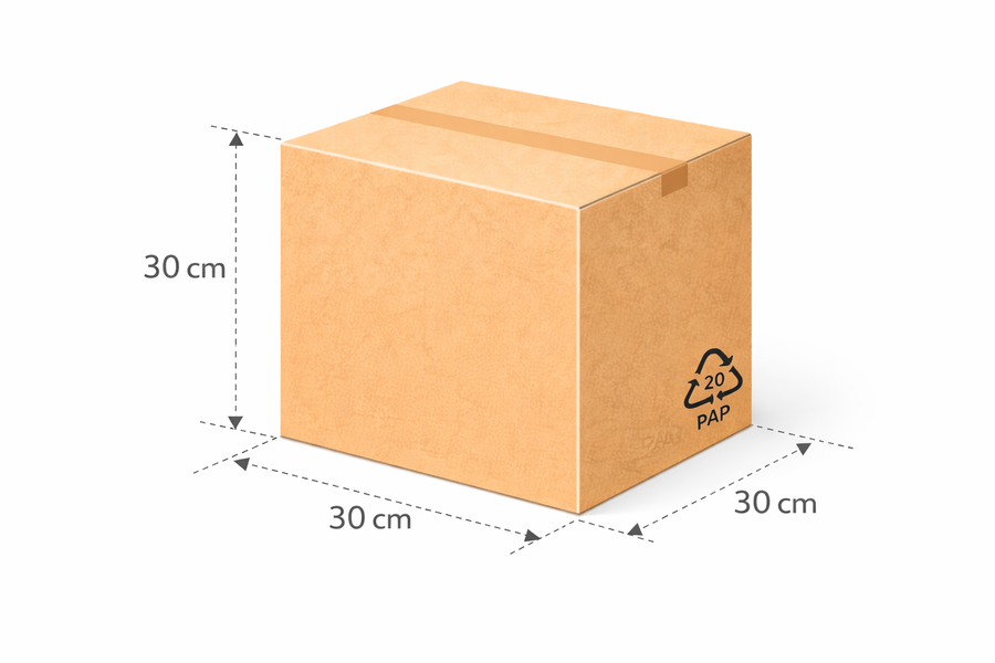 Scatola in cartone 30x30x30 per spedire lattine di olio - doppia onda